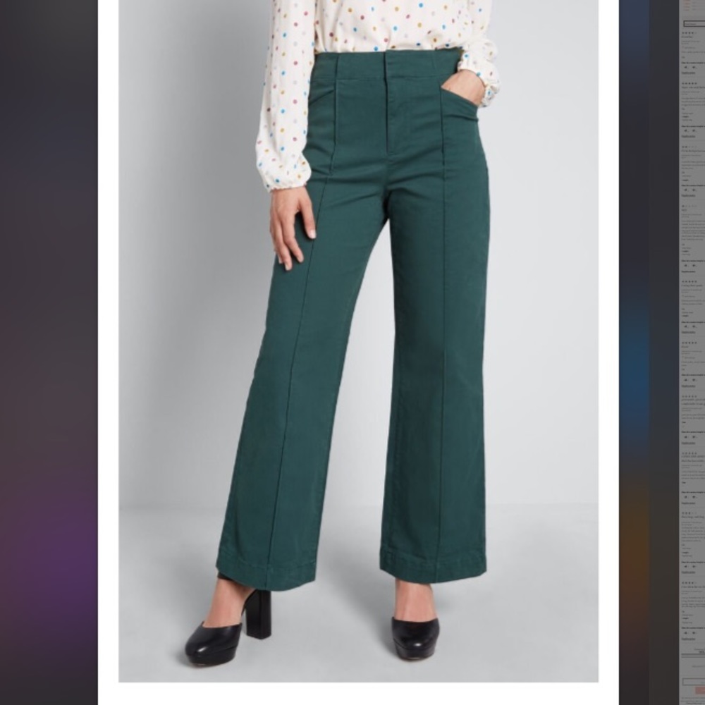 Mod Cloth Teal Wide Leg Pants